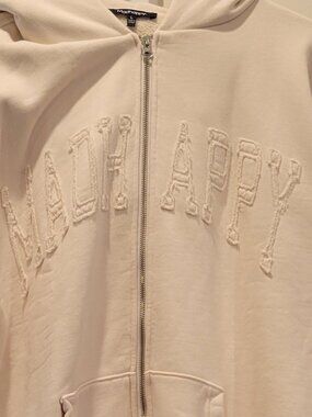 Madhappy Appliqué Logo Fleece Zip-Up Hoodie